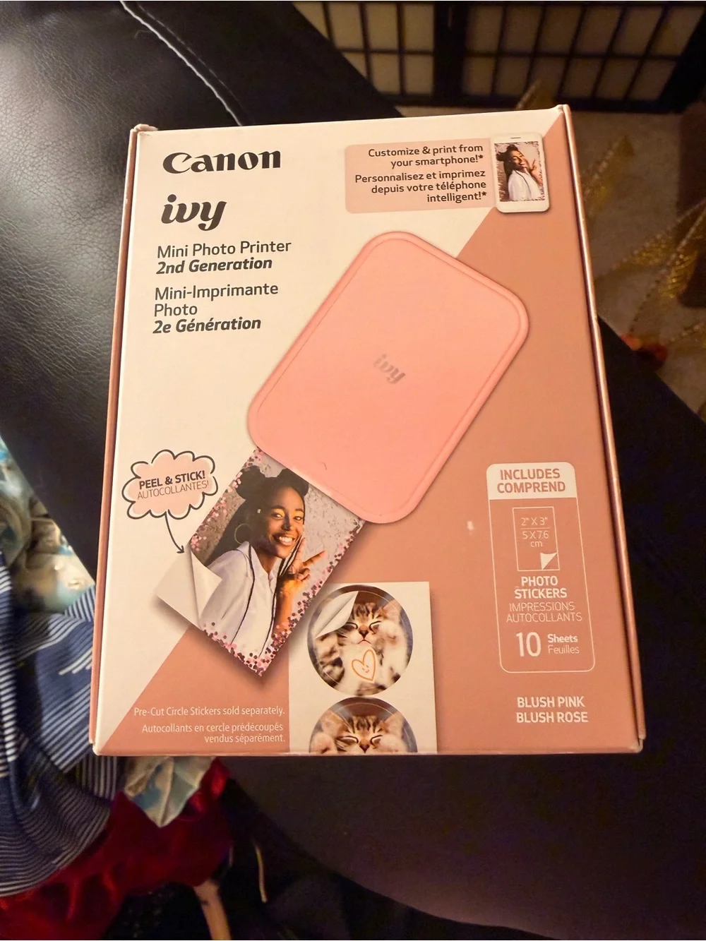 Canon Ivy Mini Photo Printer - Blush Pink Portable Sticker Printer